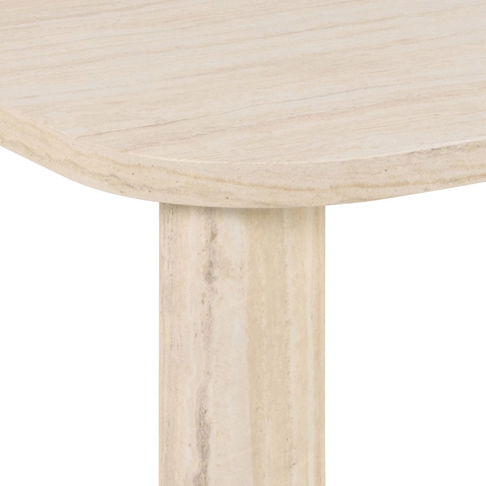 Florence Solano Light Travertine Rectangular Coffee Table Image 5