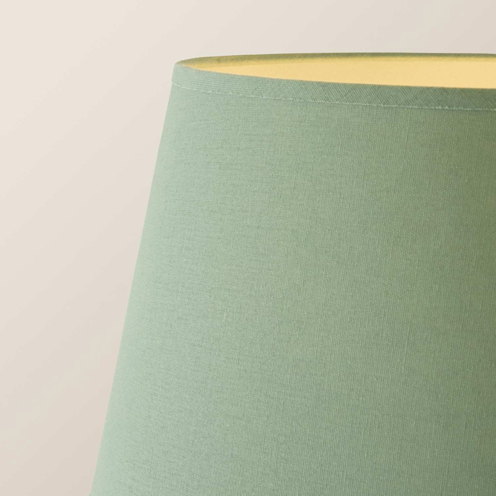 ValueLights Morrigan Sage Green Shade Cream Scallop Tripod LED Floor Lamp with Bulb Image 3