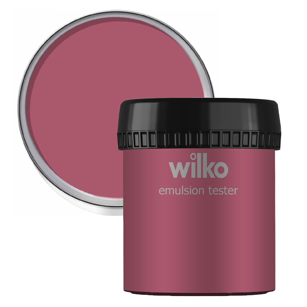Wilko Bohemian Raspberry Emulsion Paint Tester Pot 75ml Image 2