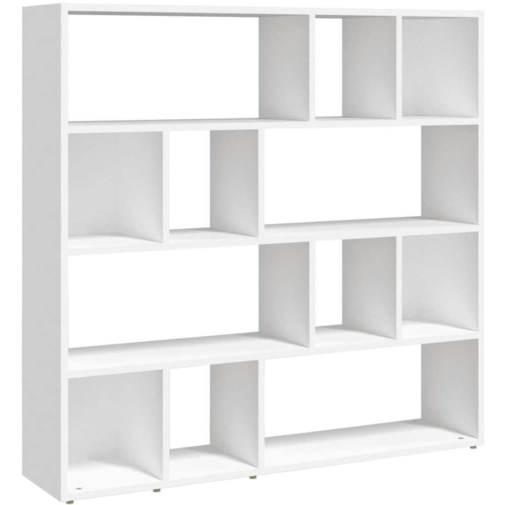 vidaXL 12 Shelf White Bookcase Image 2