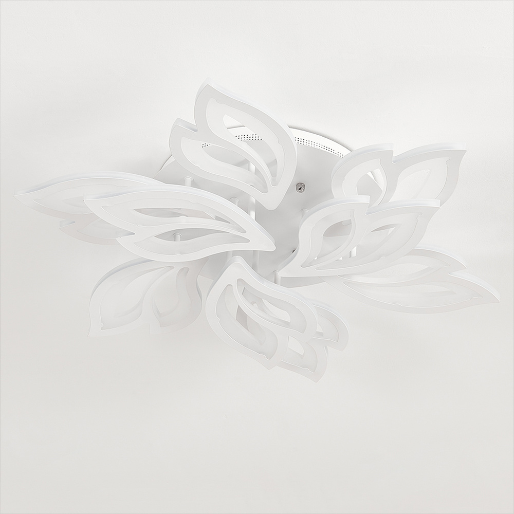 Living and Home 29 inch White Petal Shaped Ceiling Light Image 5