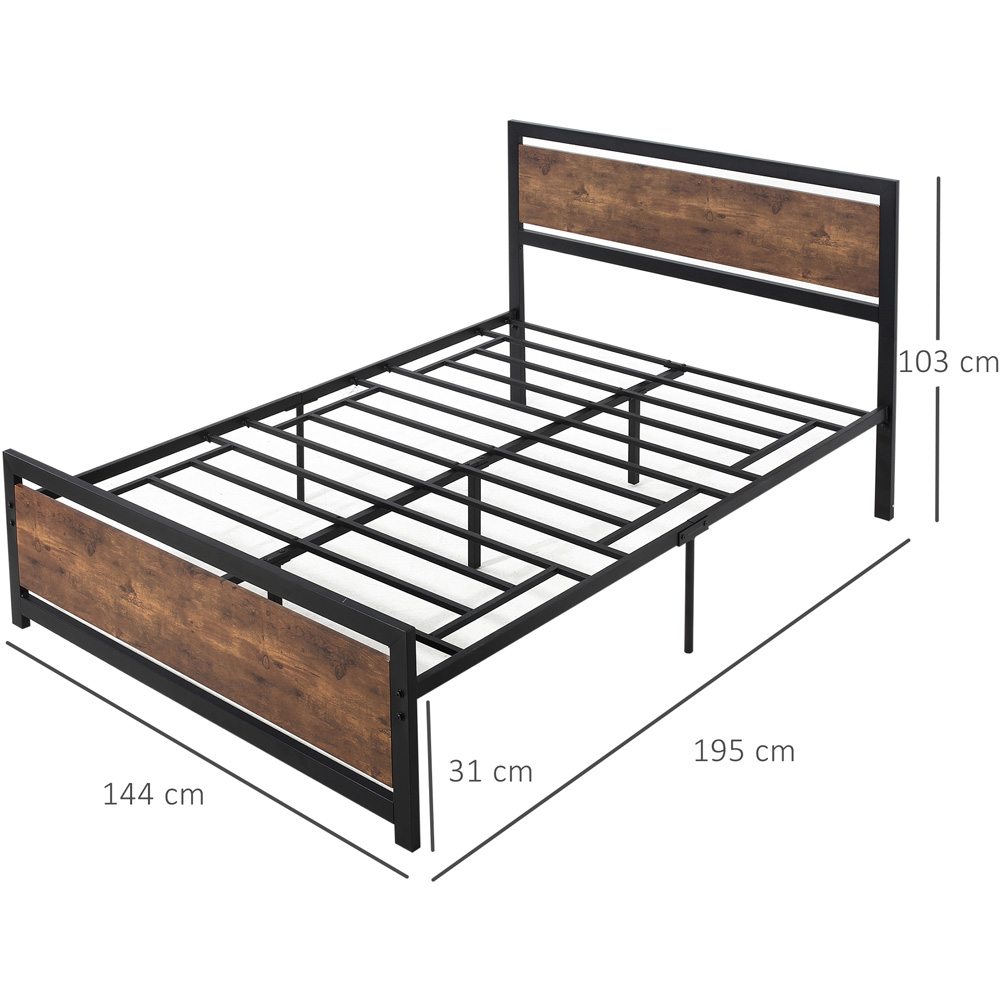 Portland Double Metal Bed Frame with Headboard and Footboard Image 7