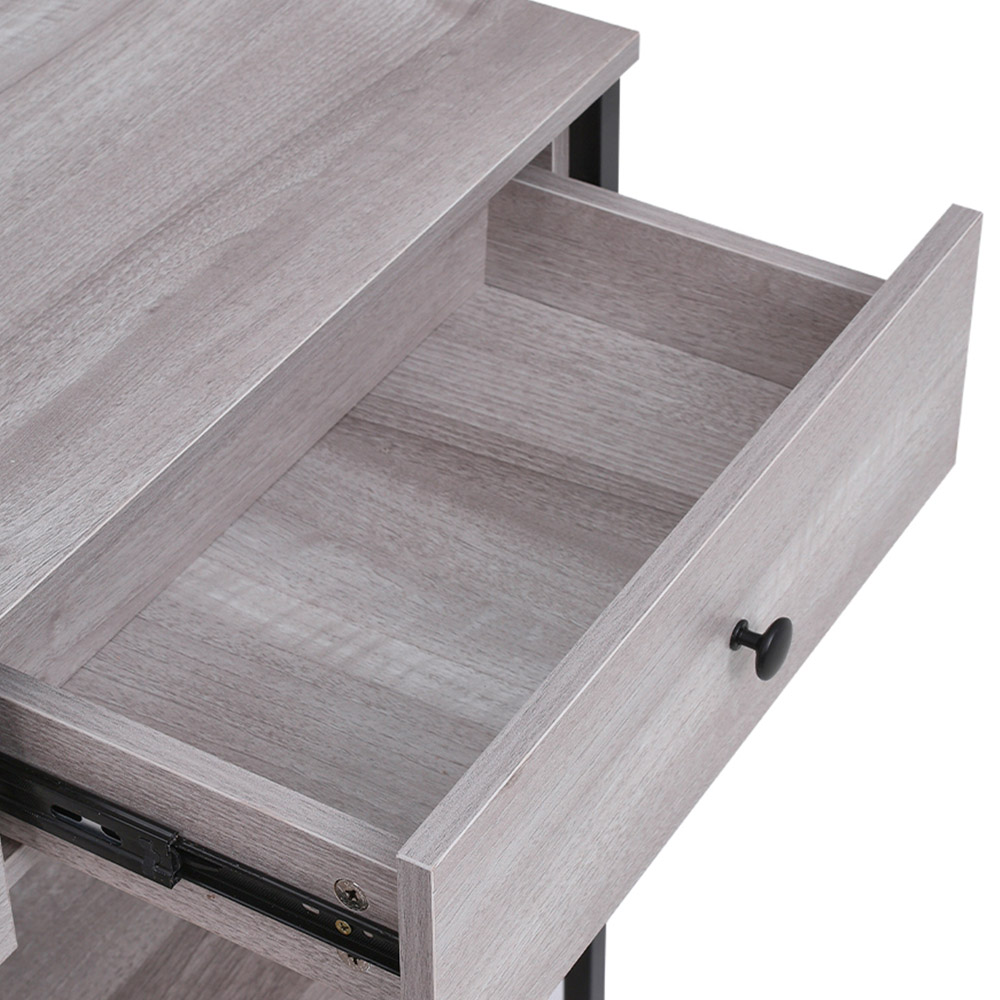 Living and Home 2 Drawer Narrow Wooden Console Table Image 4