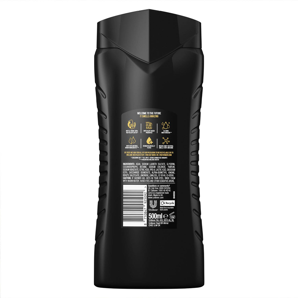Lynx Black Shower Gel 500ml and XXL Body Spray 250ml Bundle Image 7