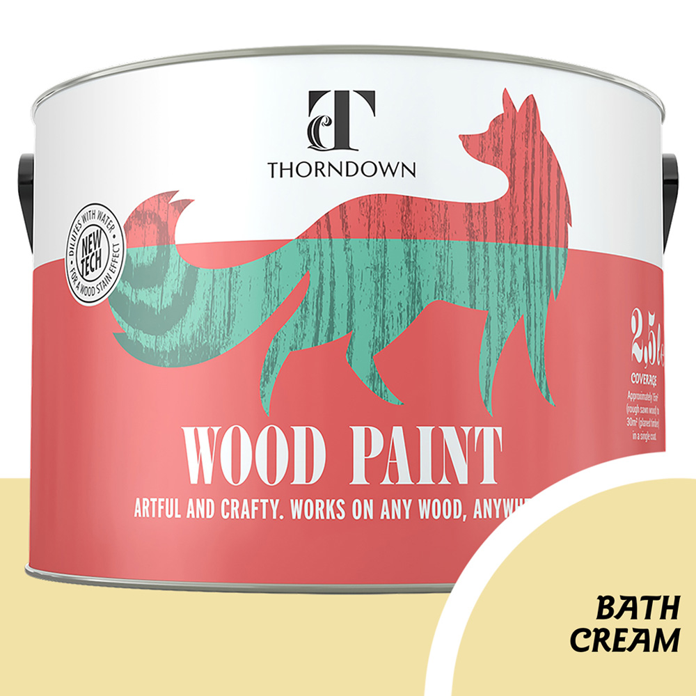 Thorndown Bath Cream Satin Wood Paint 2.5L Image 3