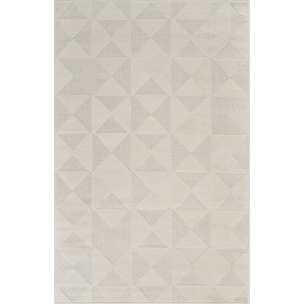 Desire Rugs Hamilton Cream Geometric Triangle Mosaic Rug 80 x 150cm Image 1