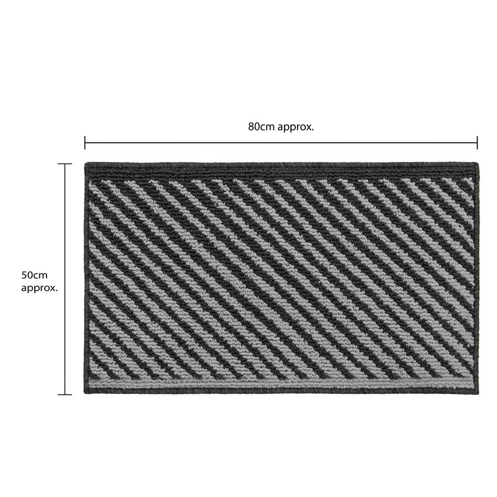 JVL Stellar Black Indoor Machine Washable Doormat 50 x 80cm Image 9