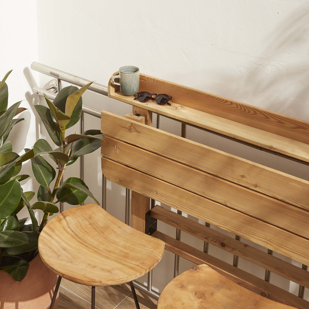 Cerland Acanta Wooden Foldable Balcony Bar Table Image 6