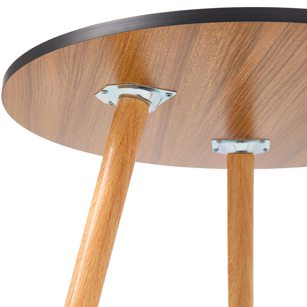 Living and Home 2 Shelf Black Marble Effect Side Table Image 4