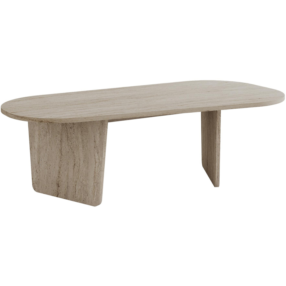 Decortie Ovalis Travertine Coffee Table Image 2