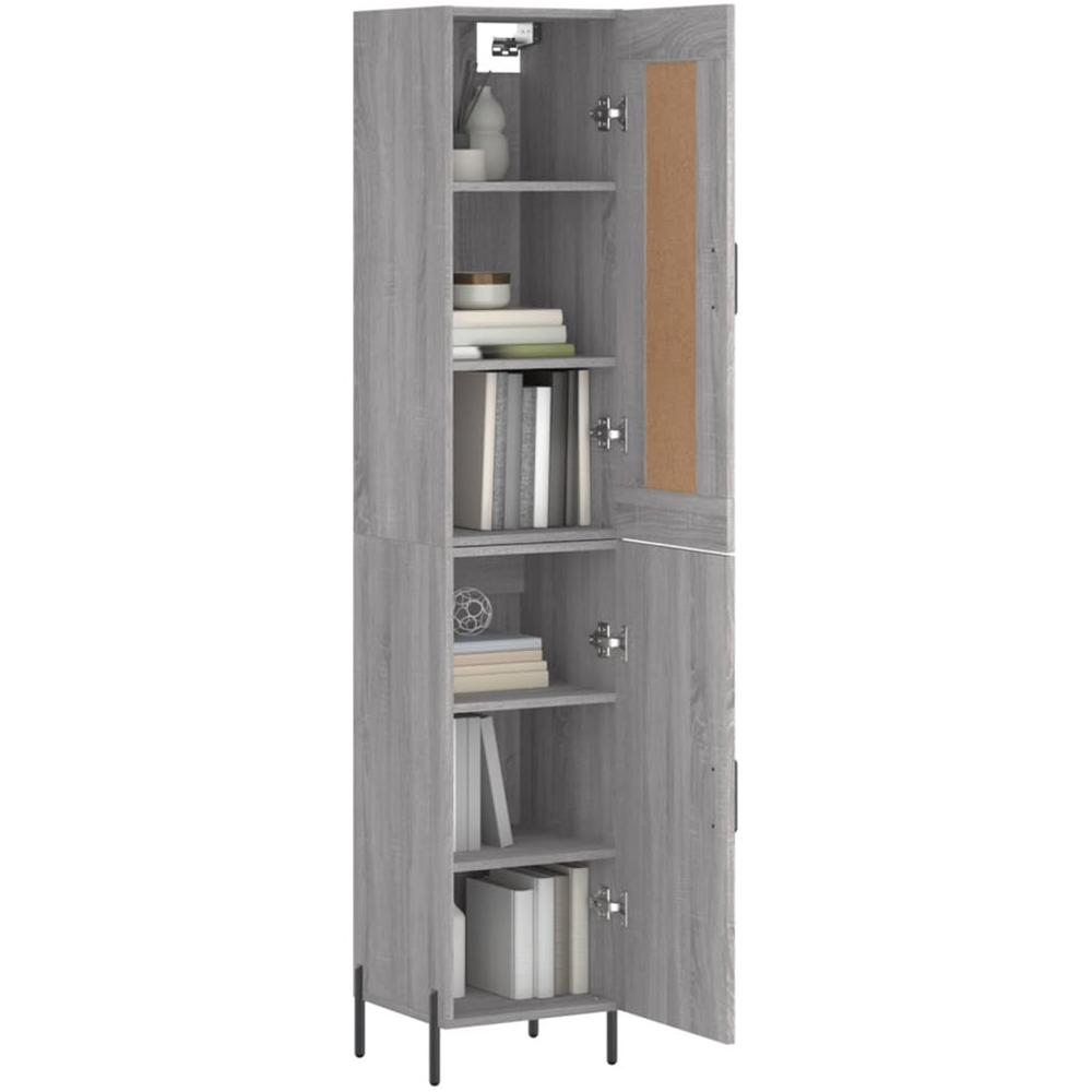 vidaXL 2 Door Grey Sonoma Highboard Image 3