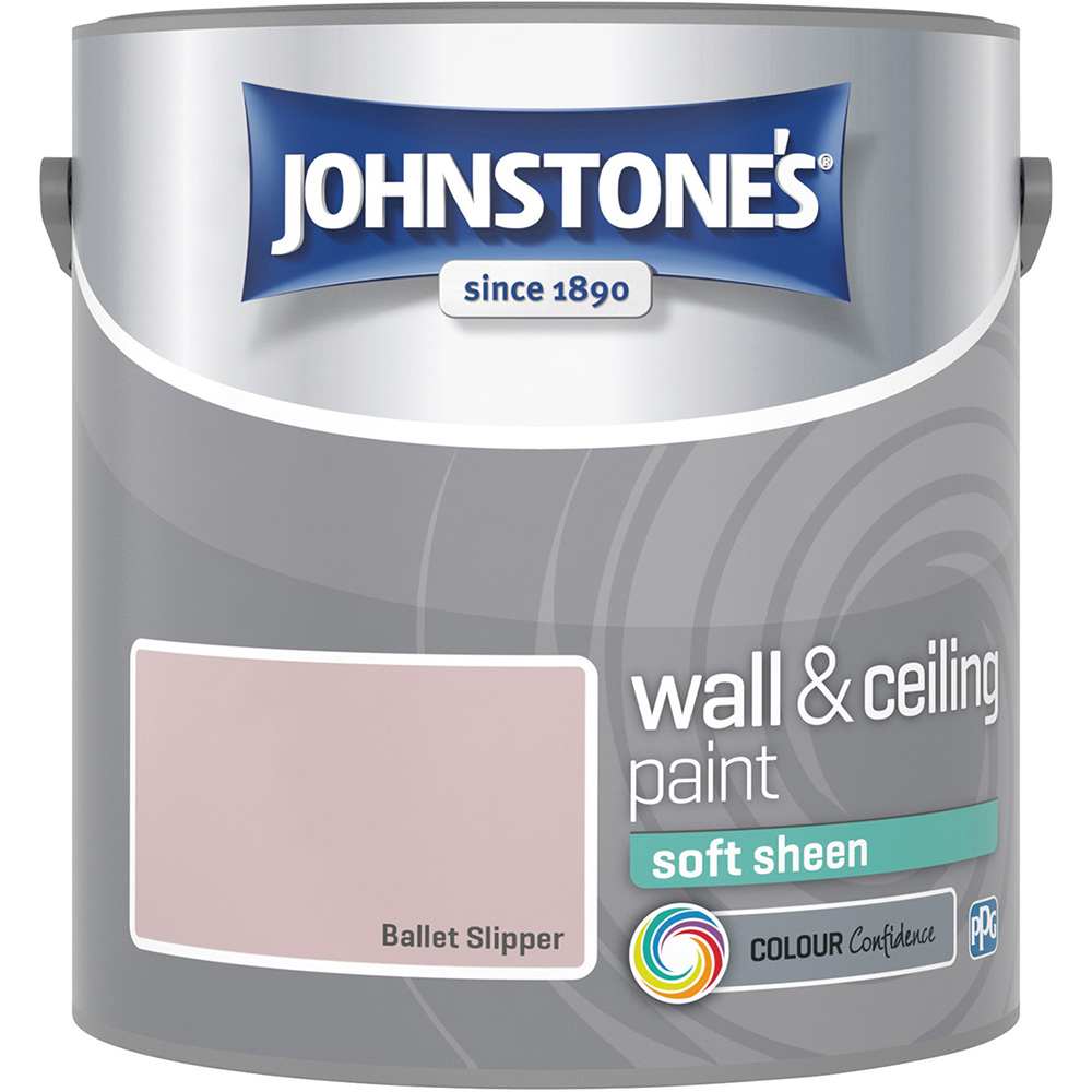 Johnstone's Walls & Ceilings Ballet Slipper Soft Sheen Emulsion Paint 2.5L Image 2