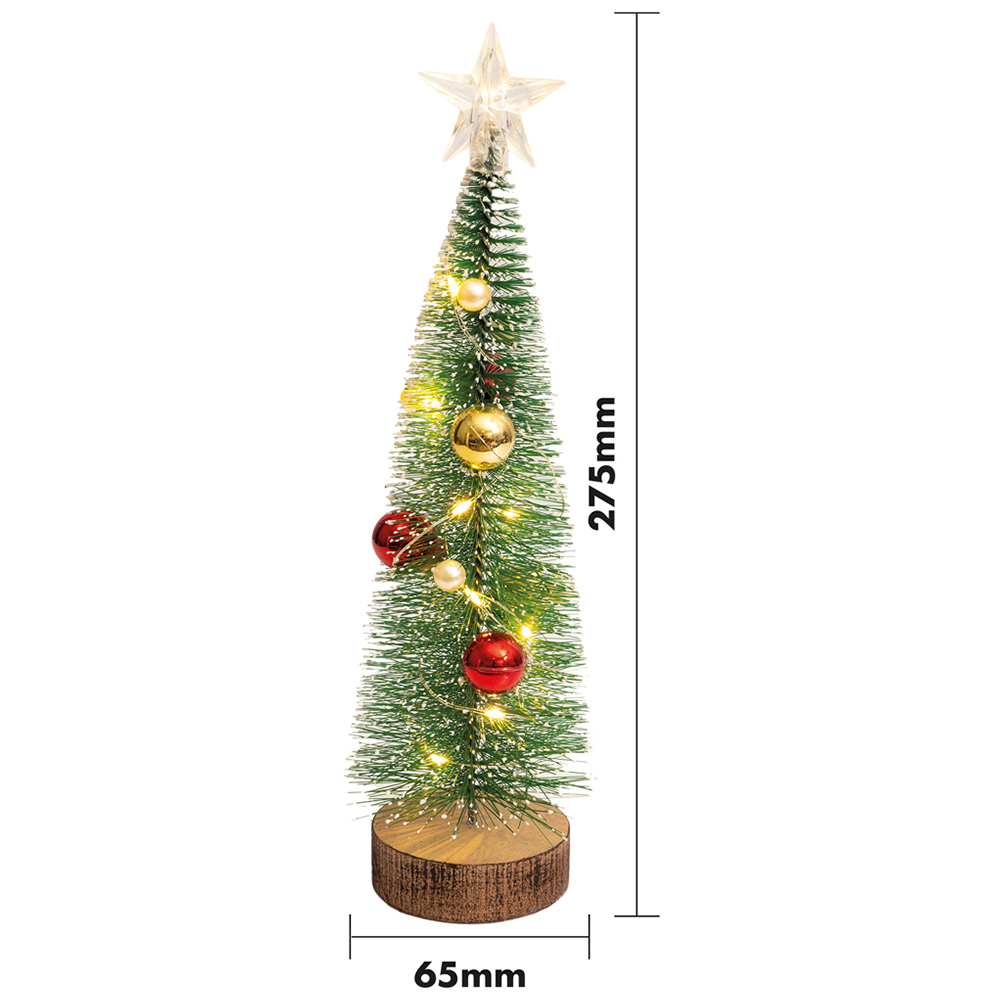 Xmas Haus Multicolour Wooden Festive Lights Mini Christmas Tree Image 5