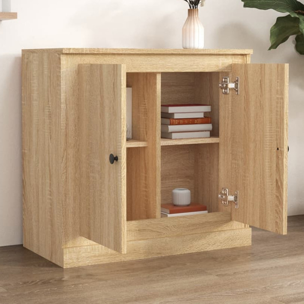 vidaXL 2 Door Sonoma Oak Small Sideboard Image 1