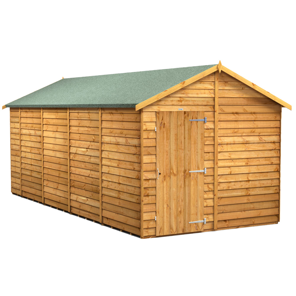 Power 18 x 8ft Overlap Apex Garden Shed Image 1