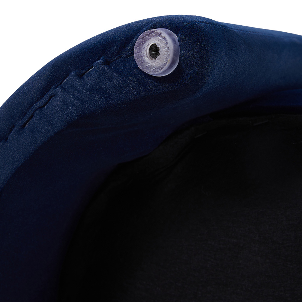 Living and Home 2 Seater Blue Velvet Ottoman Bench Image 5