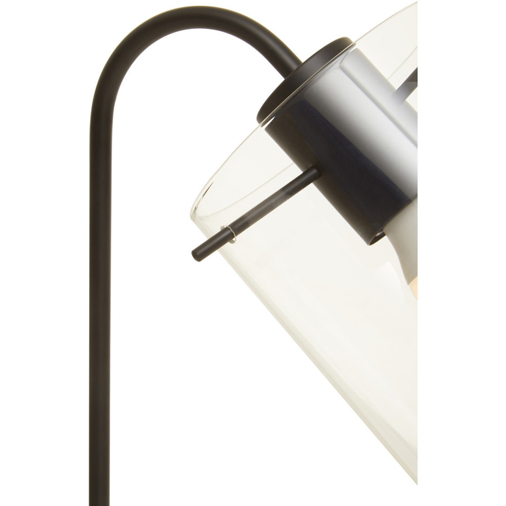 Premier Housewares Matte Black Curved Table Lamp Light Image 6