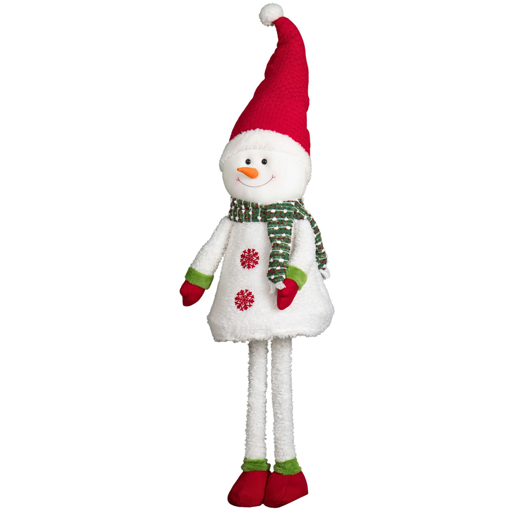 Samuel Alexander Extendable Plush Snowman with Telescopic Legs Christmas Decoration 180cm Image 1