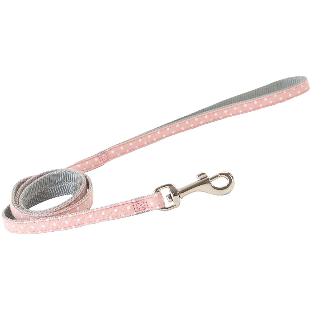 Small Bite Polka Collar and Lead Set Rose Image 2