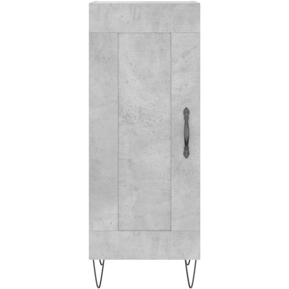 vidaXL 2 Door Concrete Grey Tall Highboard with Metal Legs Image 8