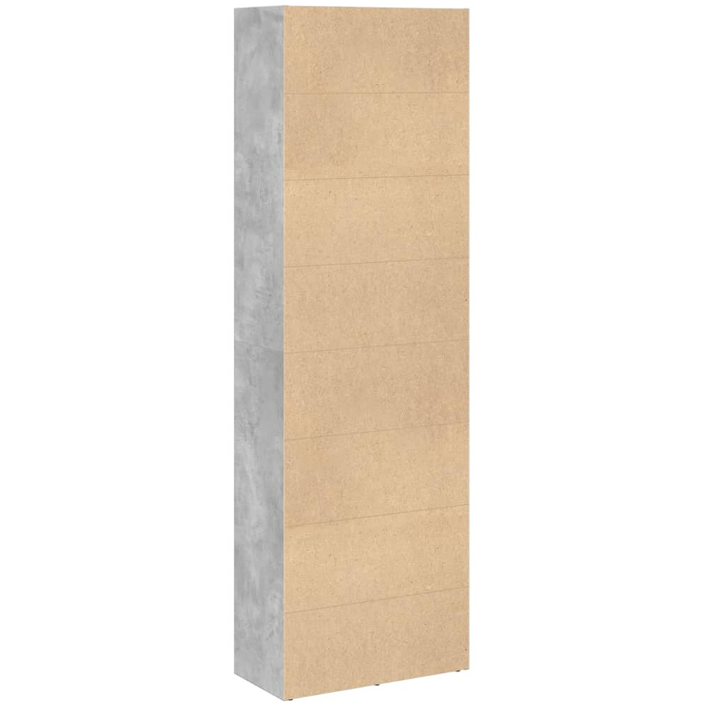 vidaXL 5 Shelf Concrete Grey Bookcase Image 3