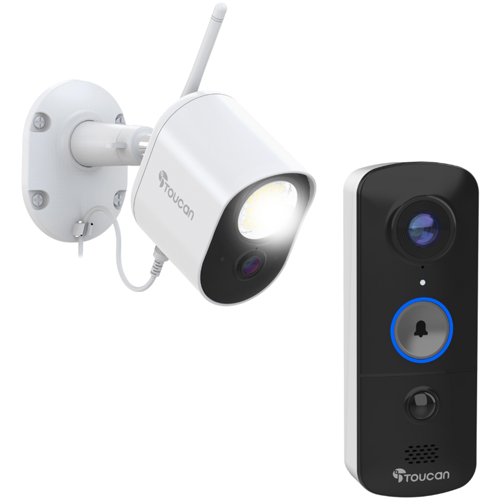 Toucan V3 Wireless Video Doorbell with Security Light Camera Image 1
