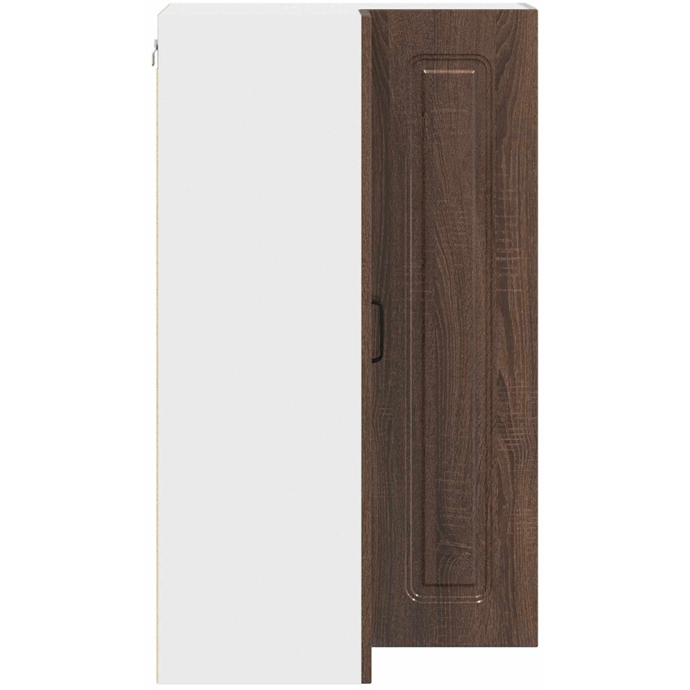 vidaXL 2 Door Brown Oak Kitchen Wall Corner Cabinet Image 6