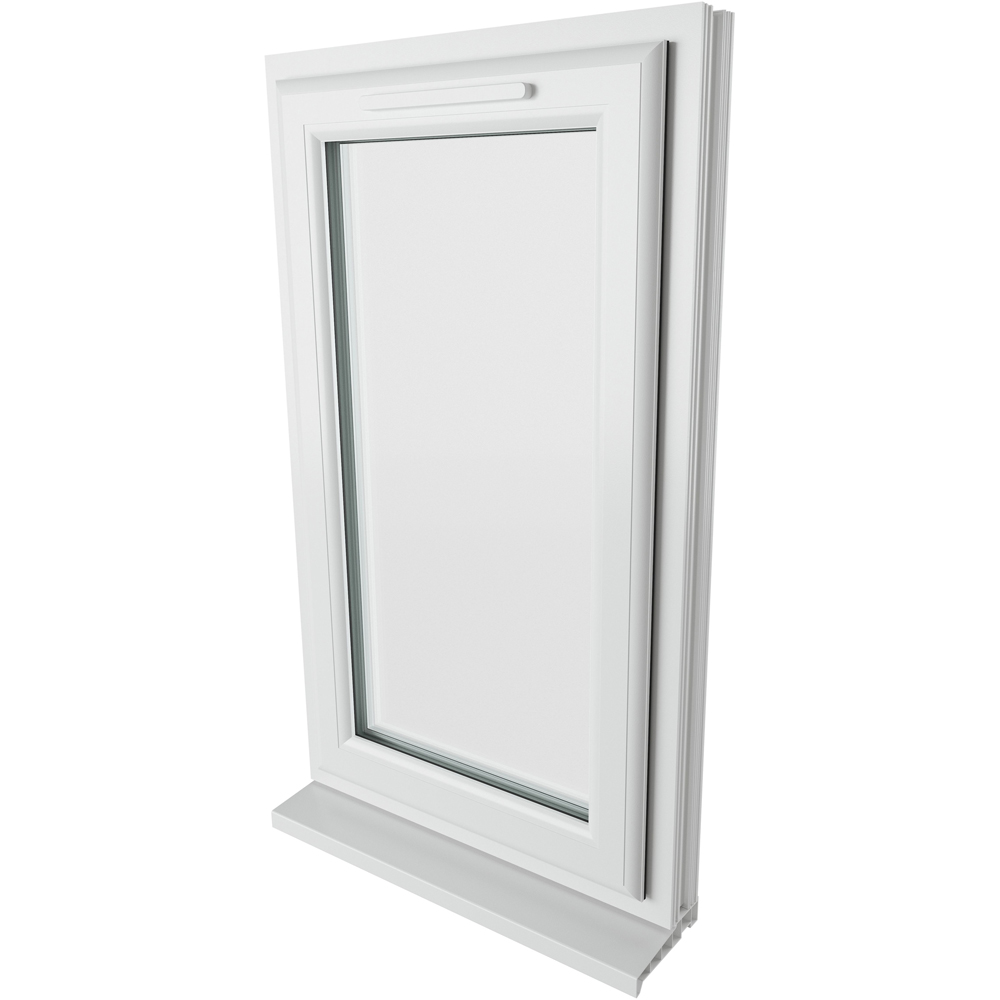 Crystal uPVC Double Glazed Window Right Hand Side Hung White Clear Glass 610x1115mm Image 9