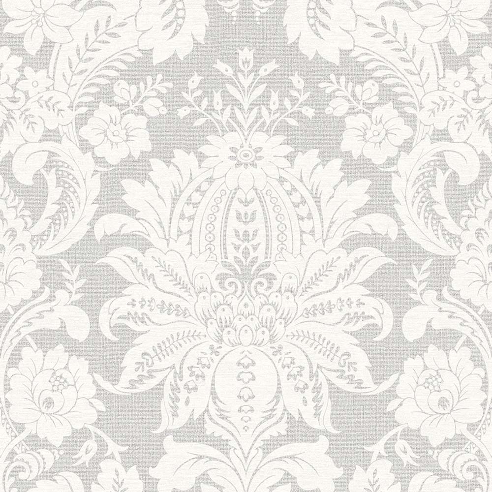 Superfresco Easy Venetian Damask Grey Wallpaper Image 1