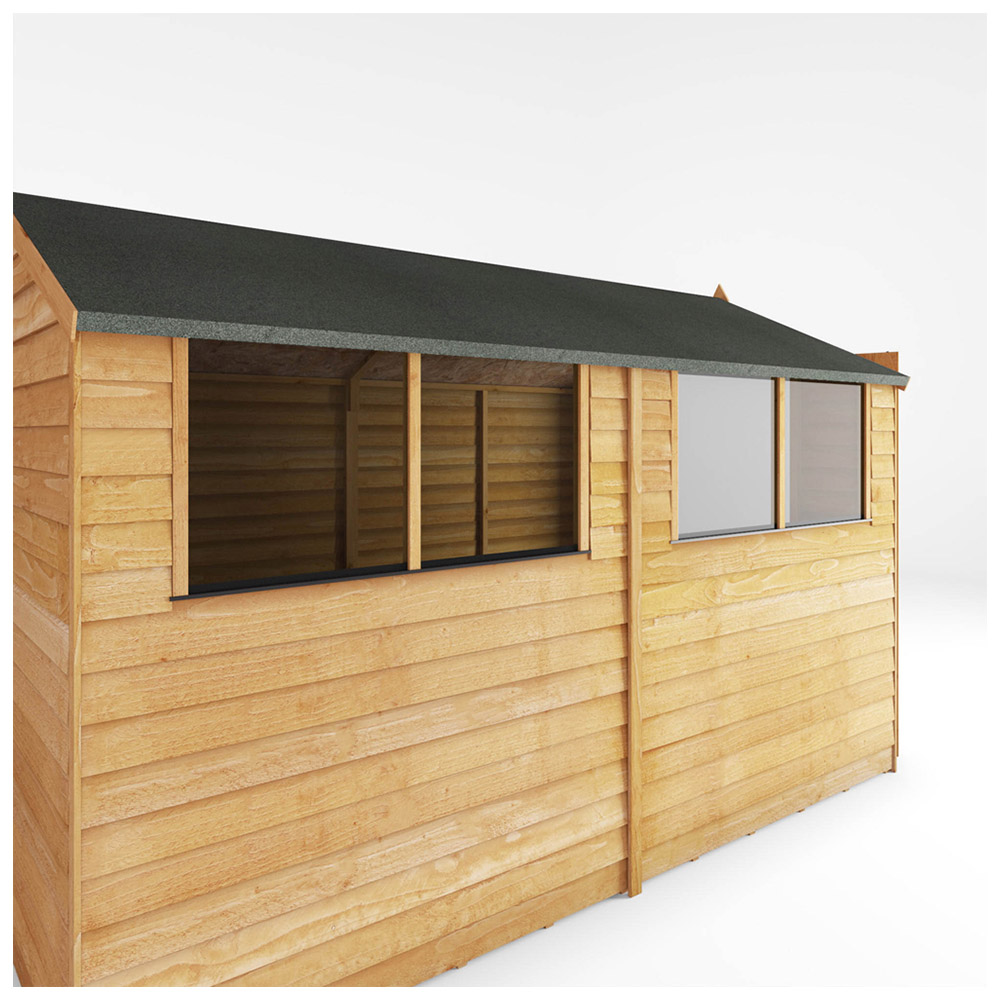 Mercia 10 x 6ft Double Door Overlap Apex Shed with Window Image 6