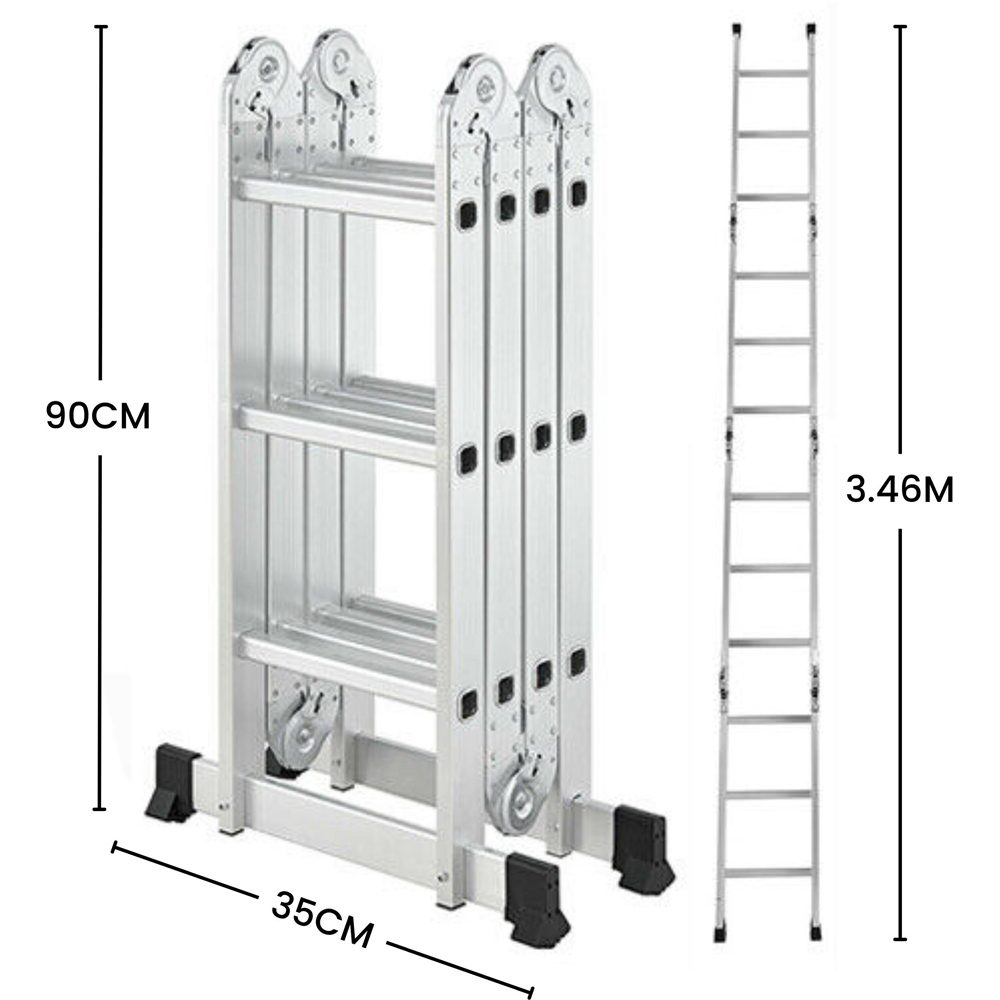 Samuel Alexander Aluminium Folding Multi Position Platform Ladder 3.46m Image 6