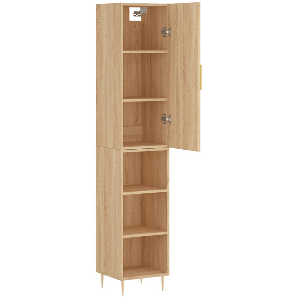vidaXL Single Door 3 Shelf Sonoma Oak Highboard Image 2