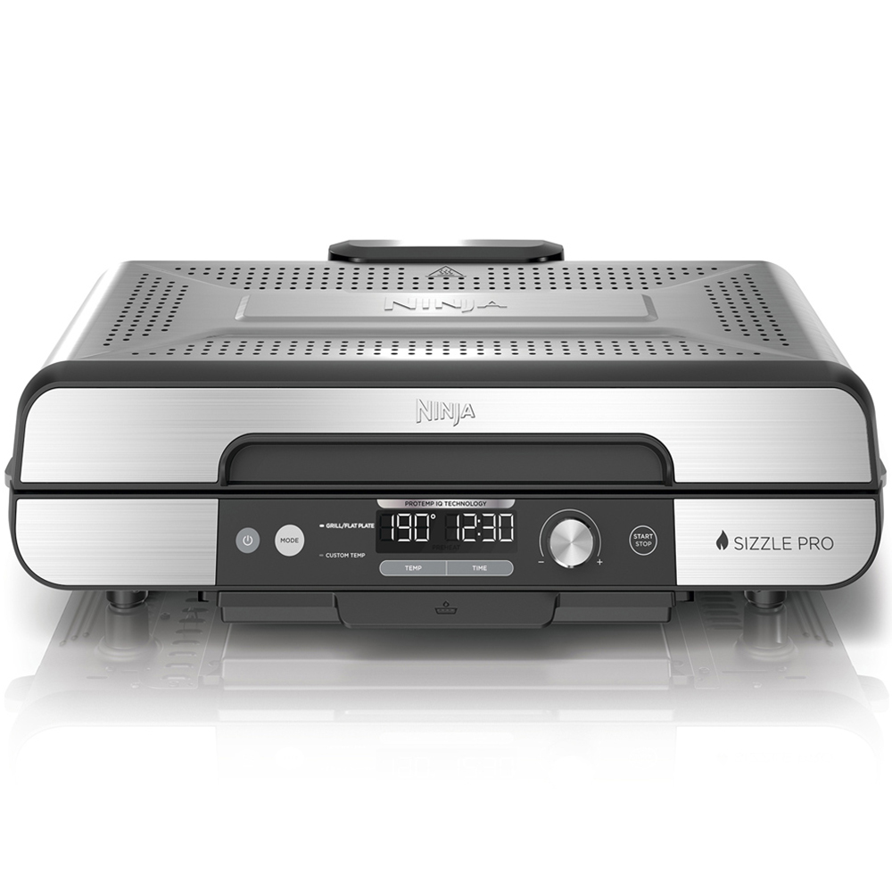 Ninja Sizzle Pro XL GX101UK Silver and Black Grill and Flat Plate Image 4