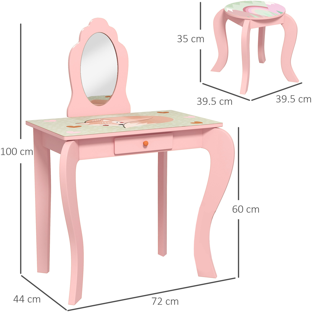 Playful Haven Pink Kids Dressing Table Set Image 7