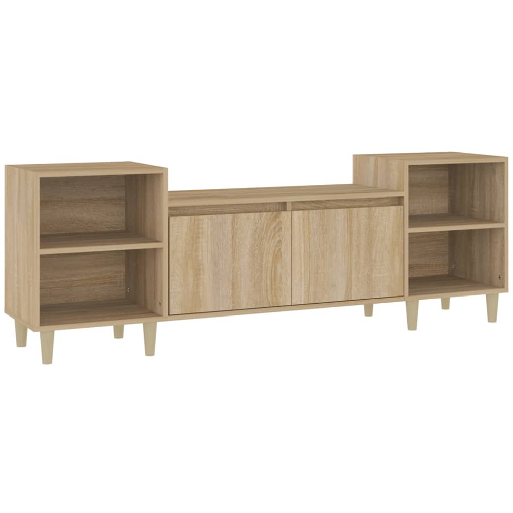 vidaXL 2 Door 4 Shelf Sonoma Oak TV Cabinet Image 2