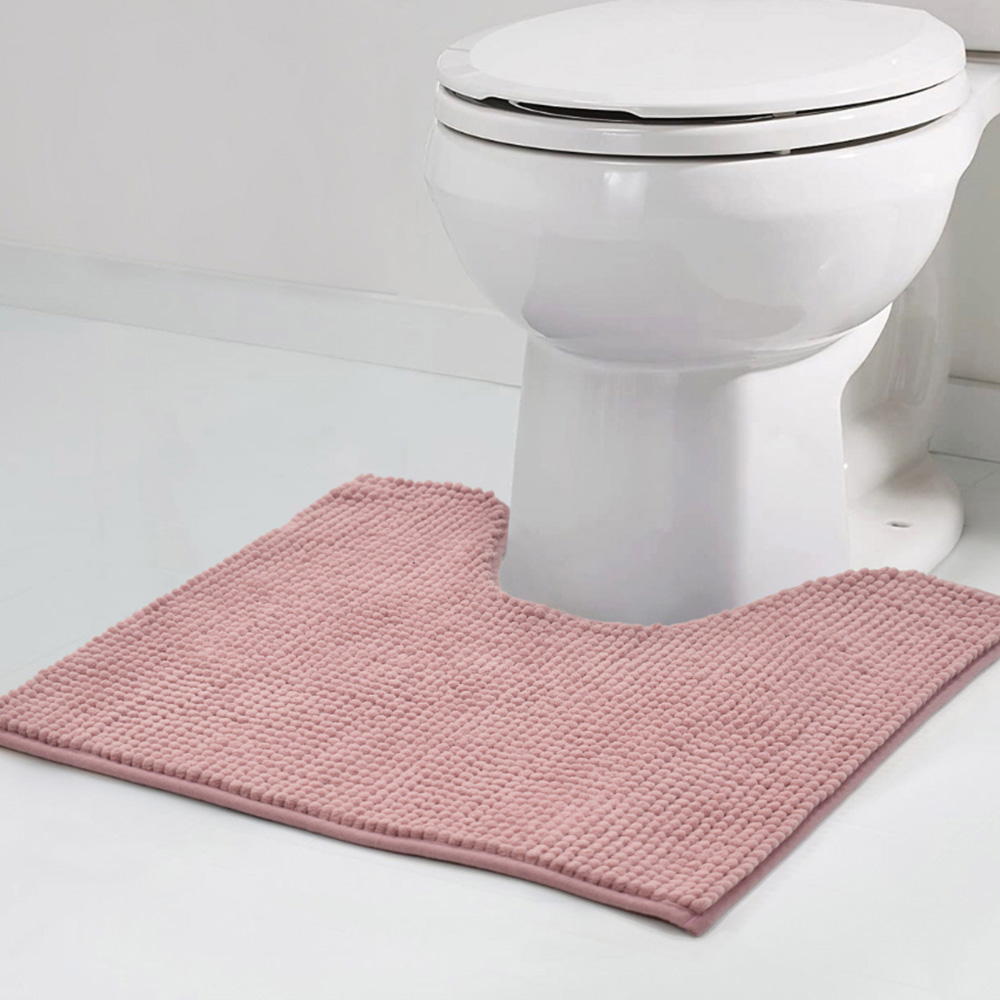 Mayfair Blush Shaggy Noodle Bath Mat 50 x 80cm Image 8
