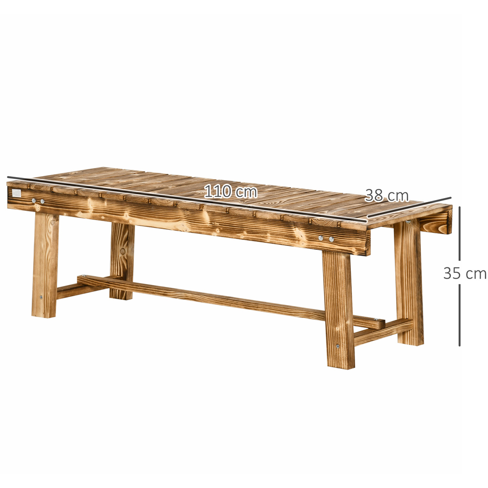 Outsunny 2 Seater Rustic Outdoor Garden Loveseat Image 7