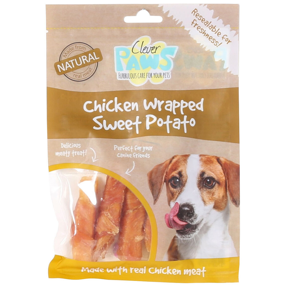Clever Paws Chicken Wrapped Sweet Potato Dog Treats Image