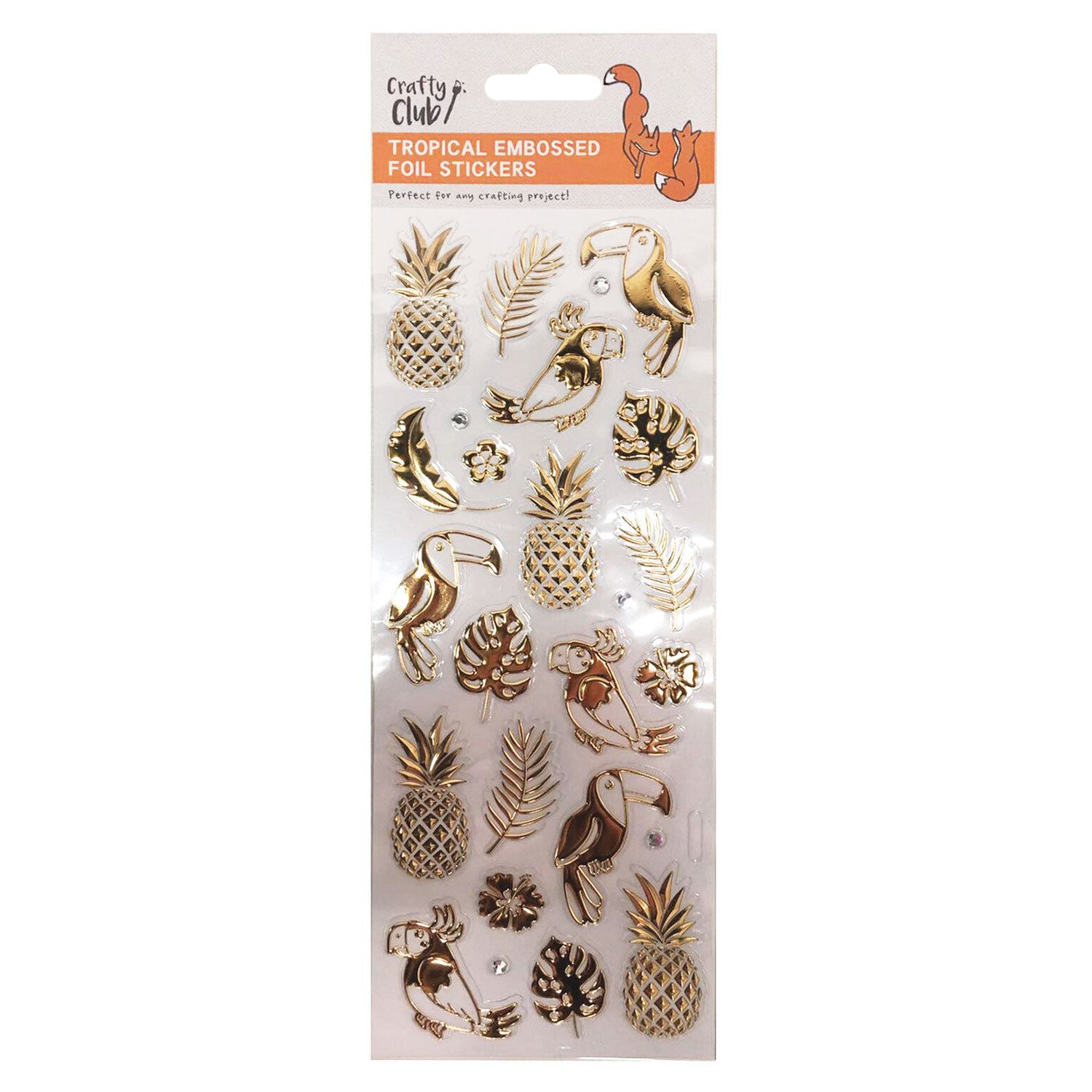 Crafty Club Tropical or Sea Embossed Foil Stickers Image 2