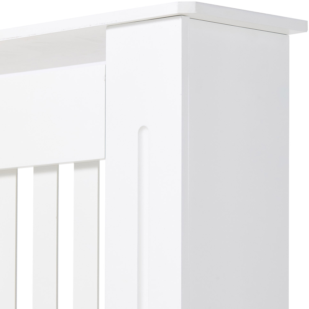 Living and Home White Slatted Radiator Cover 78 x 83cm Image 5