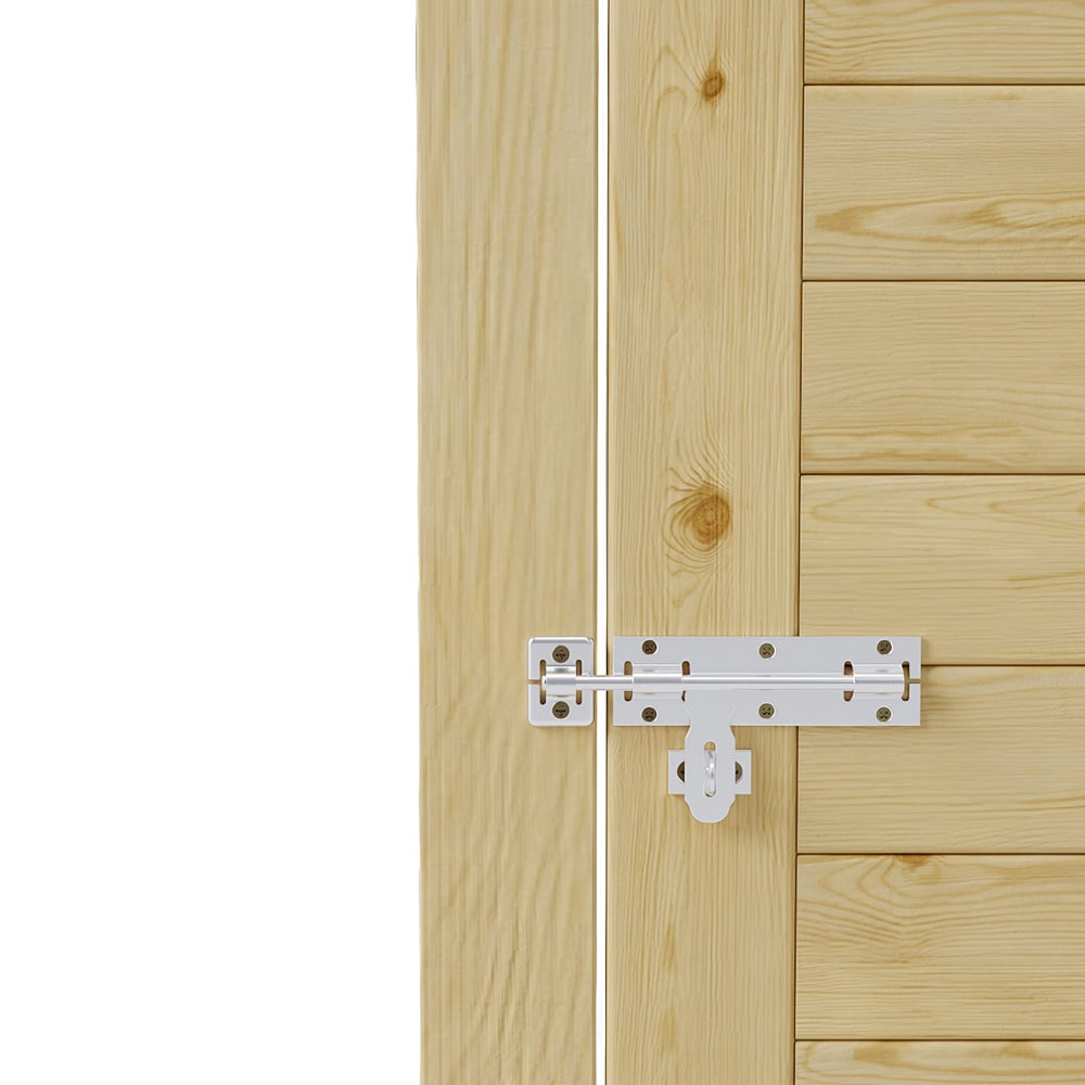 Living and Home Wooden Garden Reinforced Gate with Door Latch 70.8 x 35.4 inch Image 6