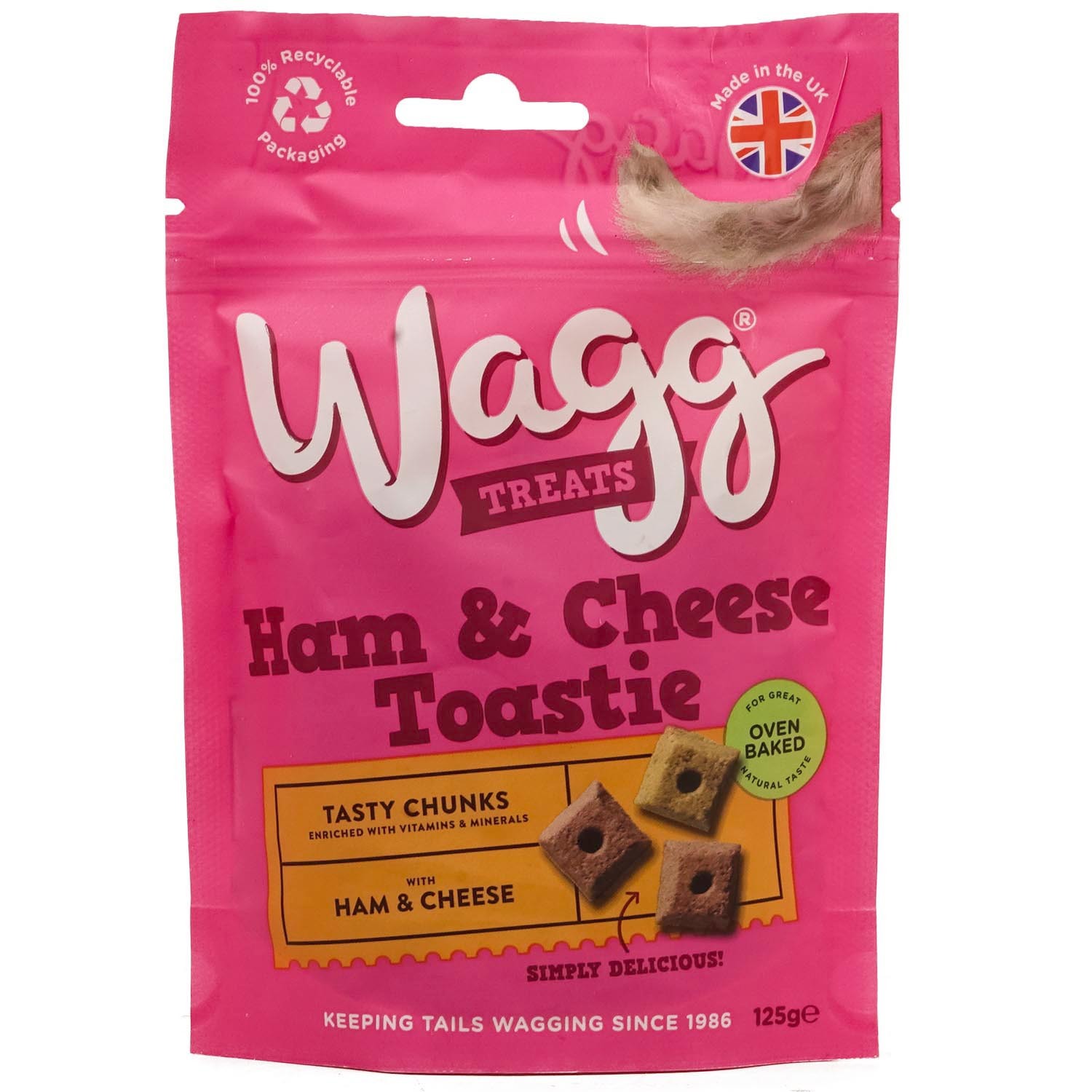 Wagg Ham and Cheese Toastie Dog Treat 125g Image
