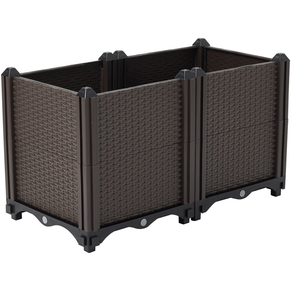 Living and Home Plastic Raised Garden Bed Planter Box 60 x 30cm Image 1