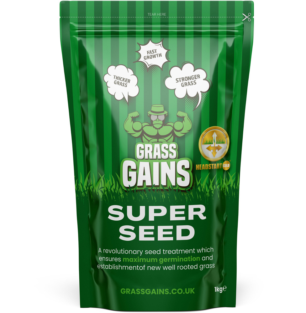 Grass Gains Total Lawn Care Premium Lawn Feed and Super Seed Lawn Rescue Bundle Image 3