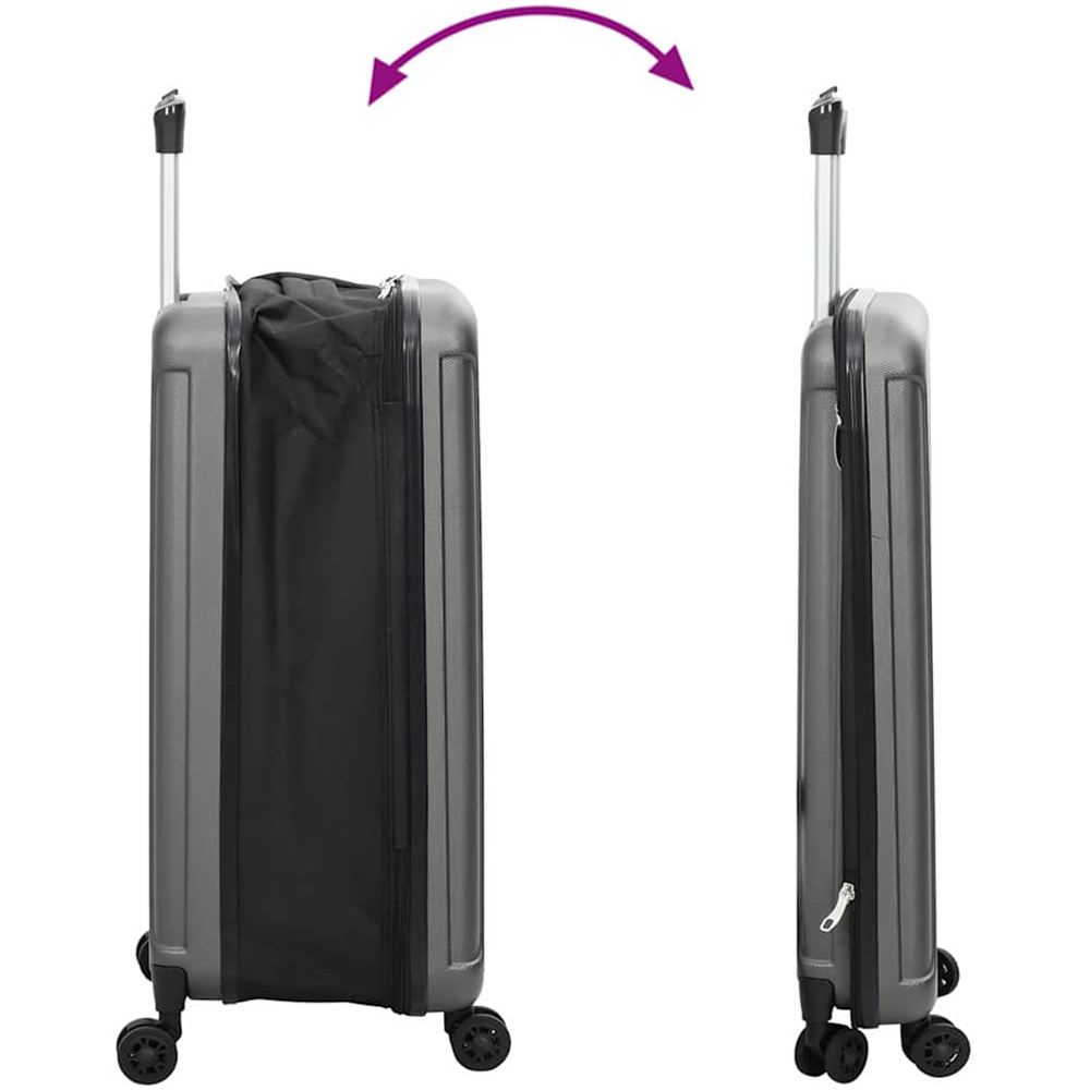 vidaXL 24 inch Grey Rectangular Travel Bag Image 7