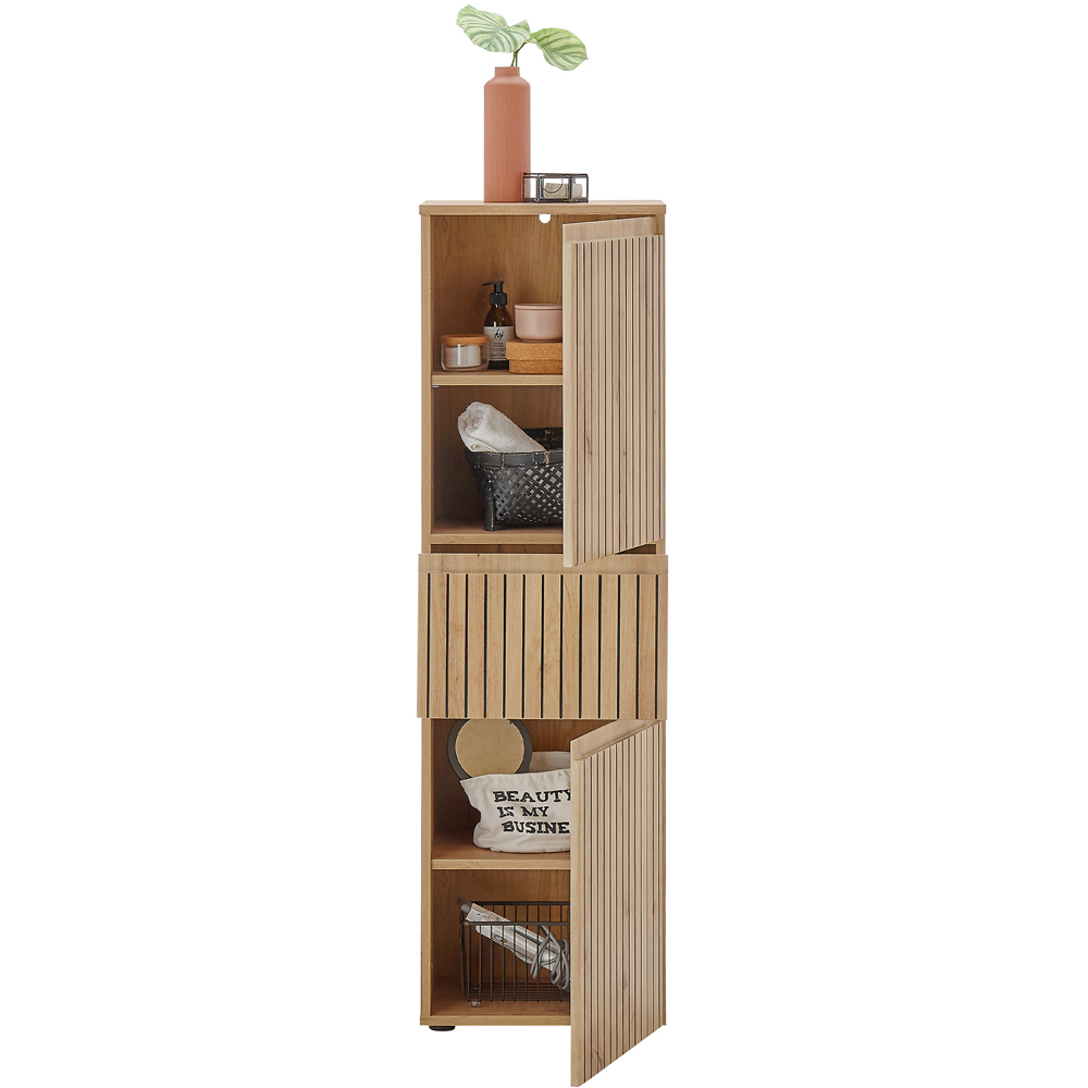 Julian Bowen Austin Single Drawer 2 Door Narrow Cabinet Image 5