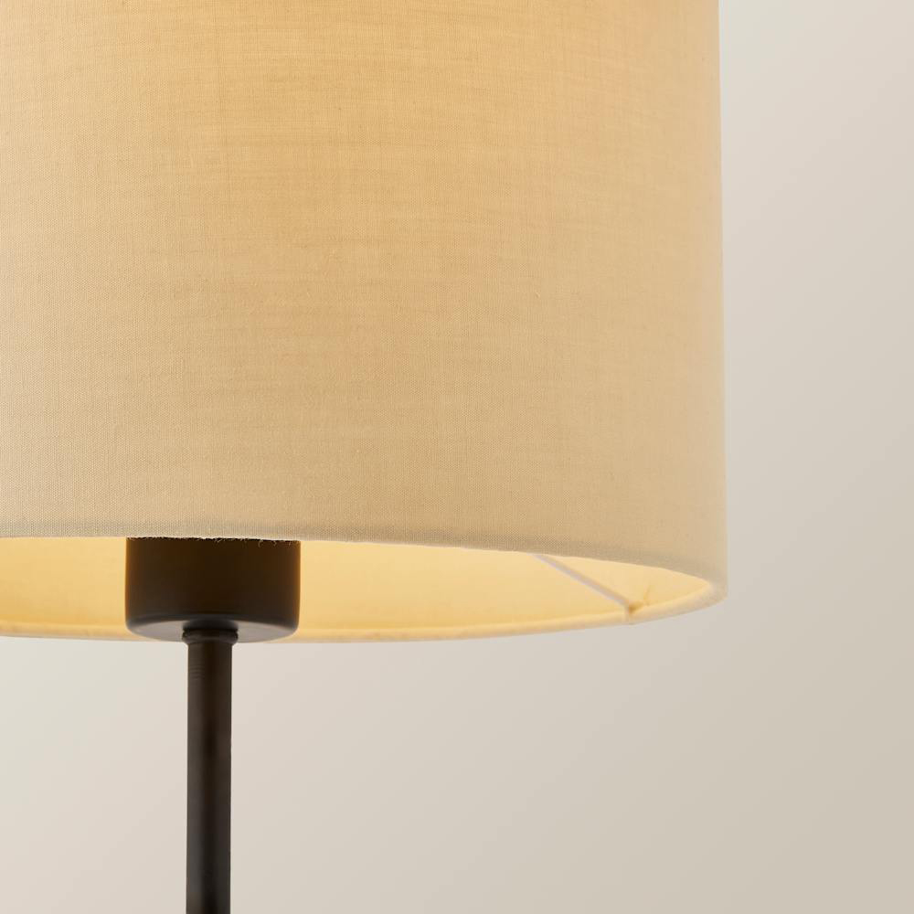 ValueLights Kaiden Cream Drum Shade Dome Table Lamp Image 4