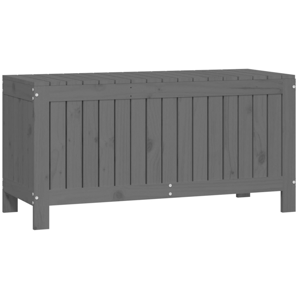vidaXL 54 x 108 x 42.5cm Grey Pine Wood Garden Storage Box Image 1