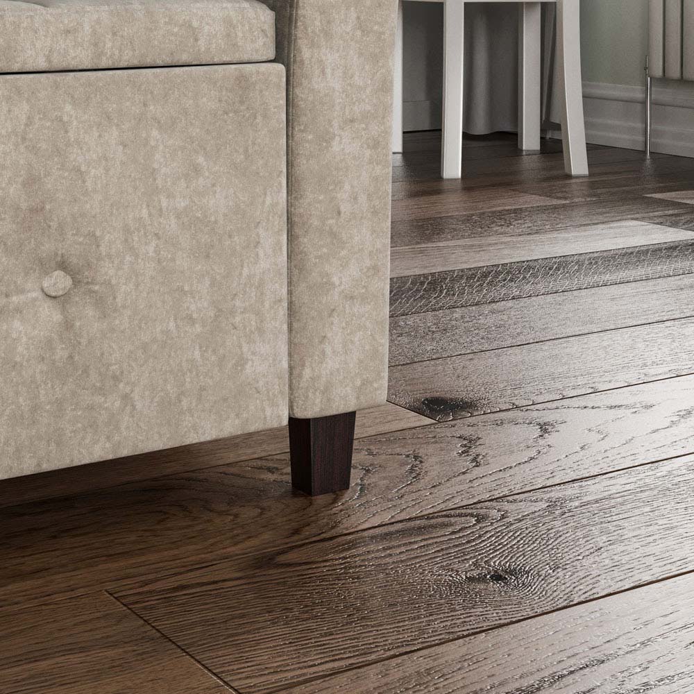 Vida Designs Seville Champagne Crushed Velvet Storage Ottoman Image 5