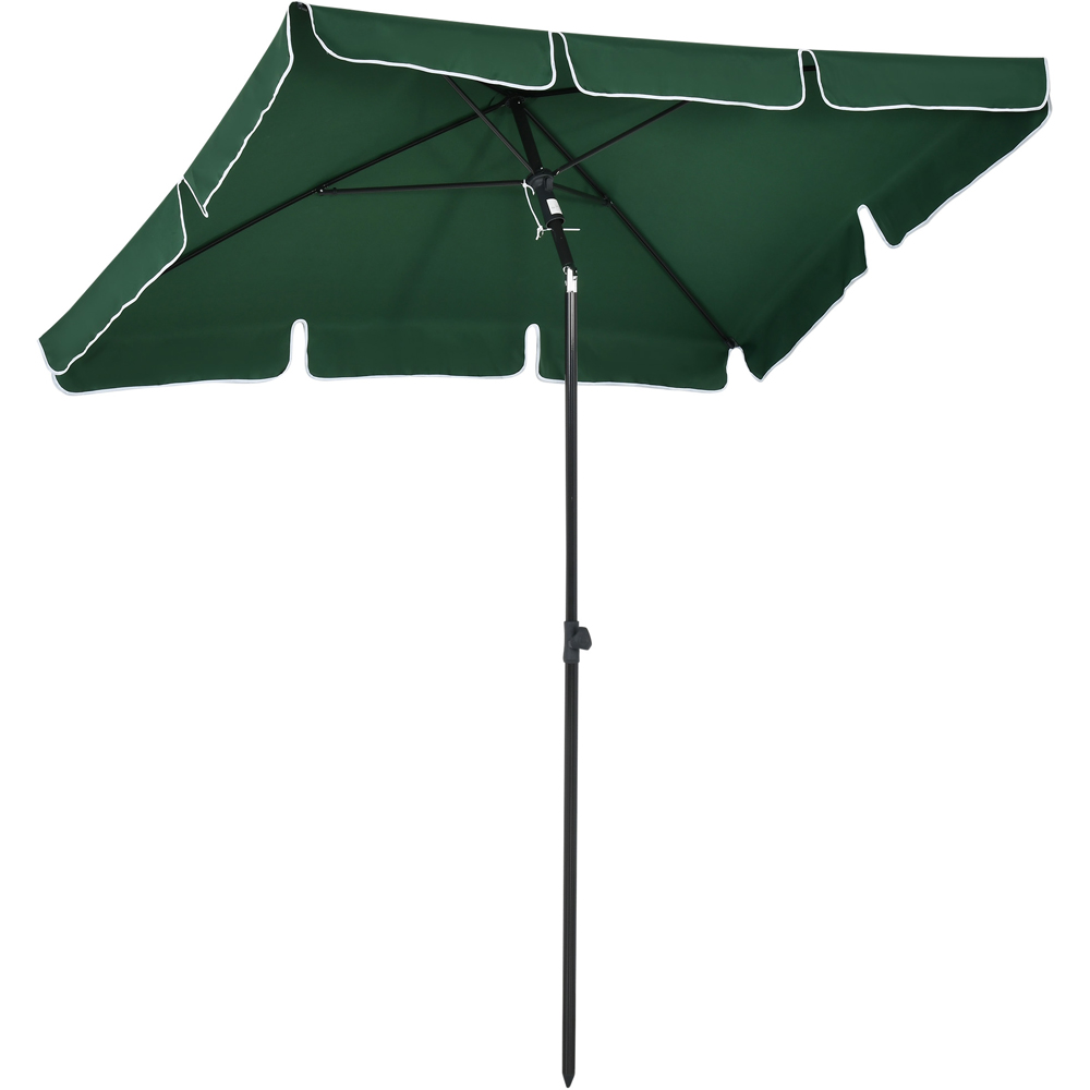 Outsunny Green Tilting Parasol 2 x 1.25m Image 1